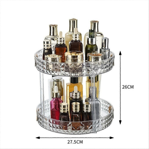 Rotating Cosmetic Storage Box Makeup Organizer Rack L B 1
