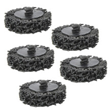 5er-Pack 50 mm 2" Polyethylen-Schleifscheiben zur Rost- und Farbentfernung (Schwarz)