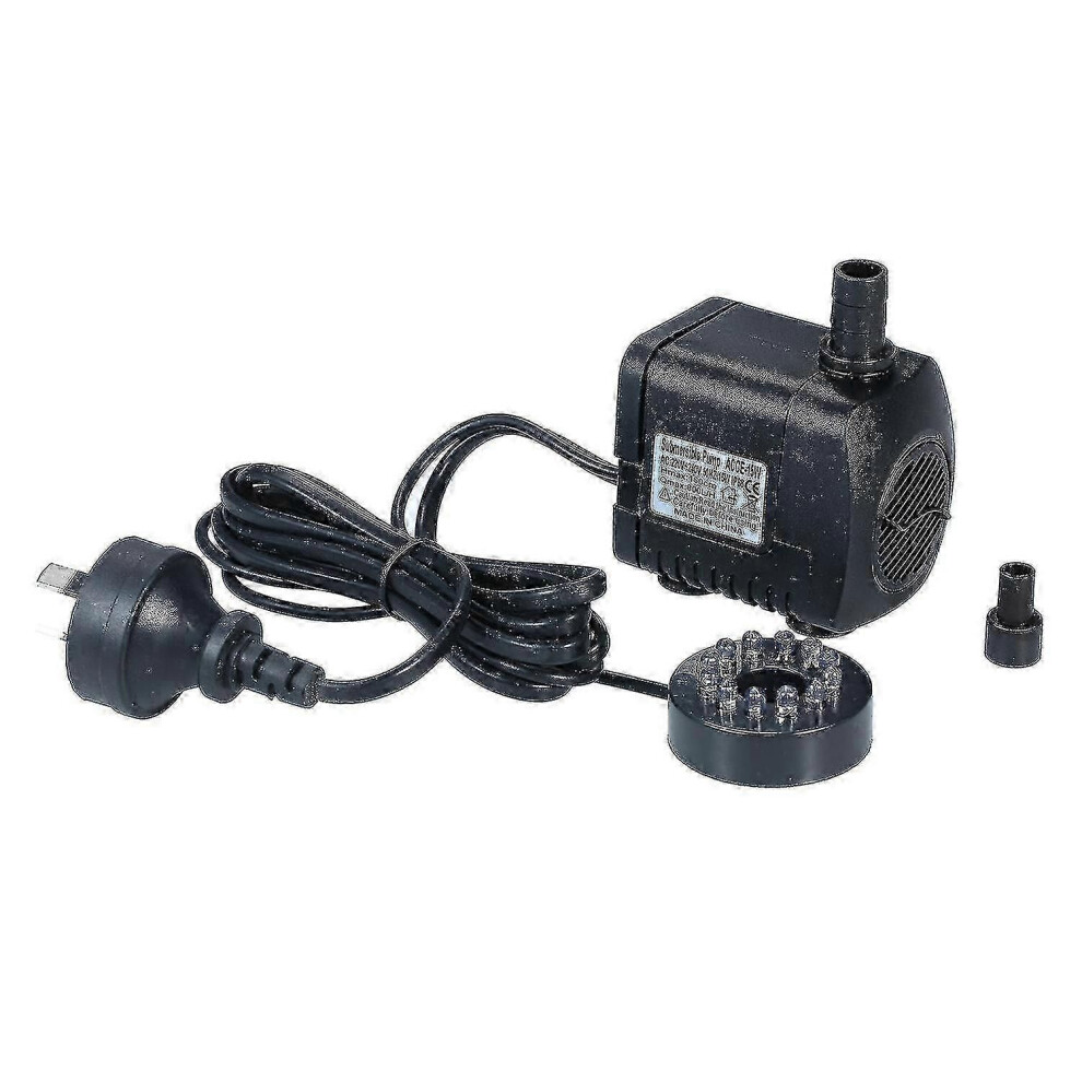 Submersible Fountain Pump With Led Light 800L/H Ultra-Quiet For Aquarium Pond Tank 9152359634144