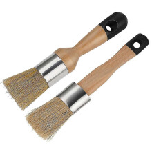 2 Pack Chalk Paint Brush, Chalk and Wax Paint Brush Chalk Paint Tool for Furniture Reusable Flat an