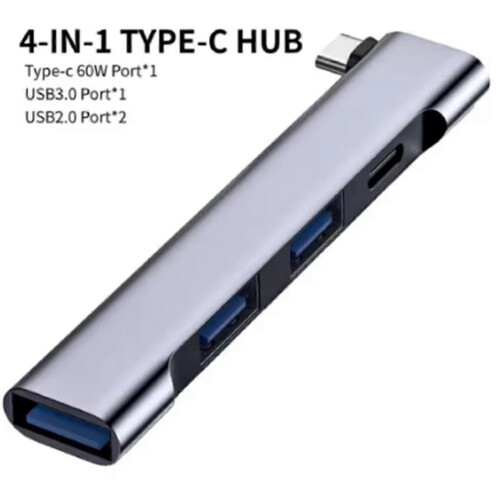 4-σε-1 USB C HUB 3.0 PD 60W Type C 3.1 Πολλαπλών Θυρών Διαχωριστής USB OTG Προσαρμογέας USB HUB 1