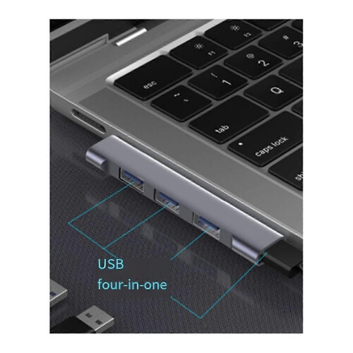 4-σε-1 USB C HUB 3.0 PD 60W Type C 3.1 Πολλαπλών Θυρών Διαχωριστής USB OTG Προσαρμογέας USB HUB 2