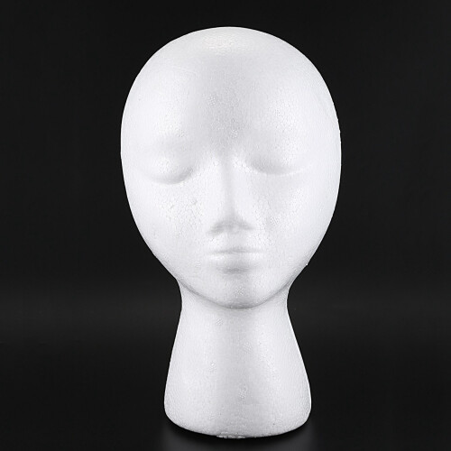 5X  Foam Mannequin Wig  Display Hat Cap Wig Holder White Foam 1