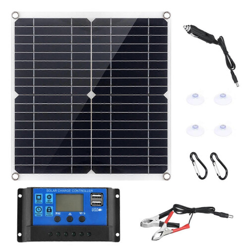 Κιτ εύκαμπτων ηλιακών πάνελ 20W με ελεγκτή 300W, τροφοδοτικό