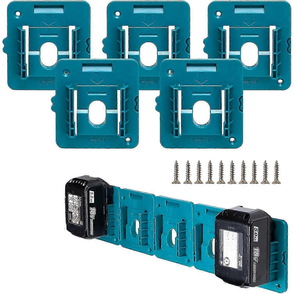 5 Pack Makita 18V Battery Holder Mount Dock For Bl1860 Bl1850 Bl1840 Bl1830 With 10 Screws 9152359528757