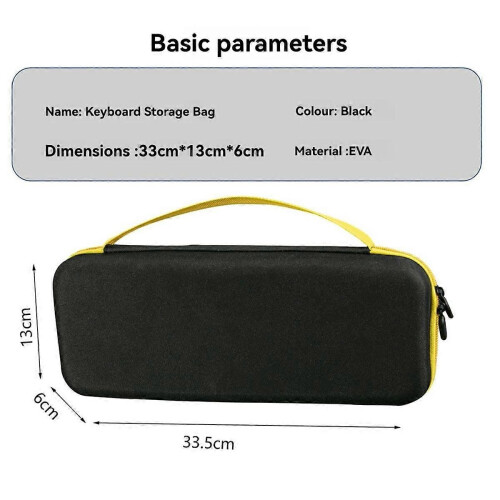 EVA Hard Shell Portable Keyboard Storage Case Thickened Large Capacity Protection Box for Mechanica 1
