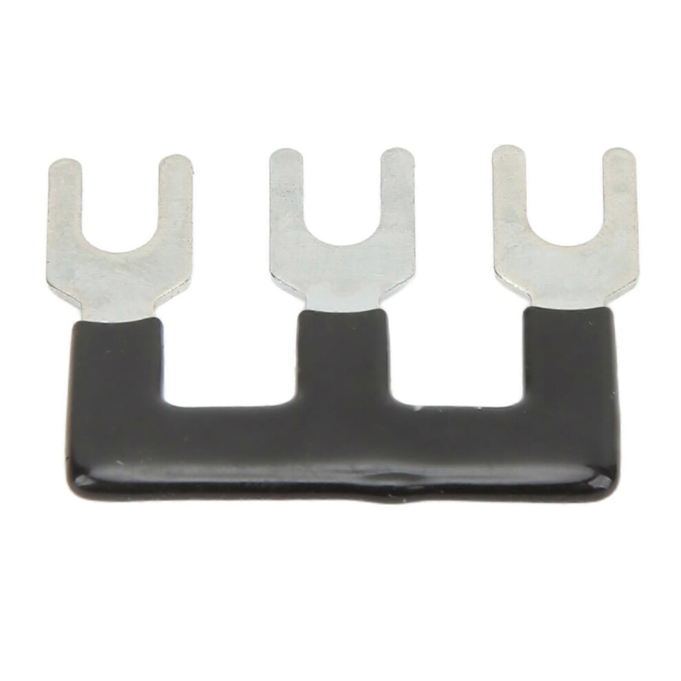 10Pcs Terminal Strip Black 25A Red Copper Pvc Fork Type Good Conductivity Terminal Blocks For Appliance Industry Power Tb 2503 (3 Positions) 9409192762122