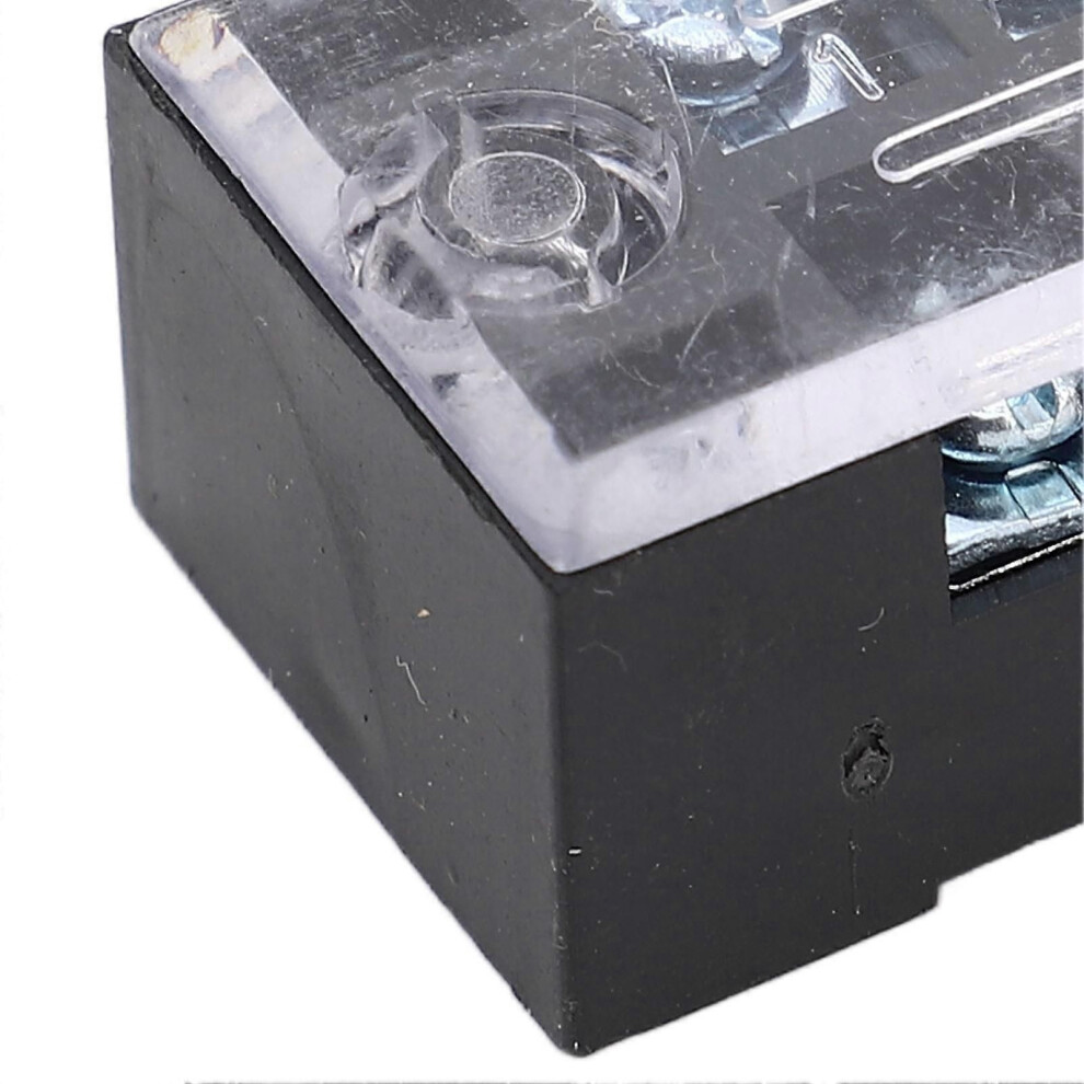 Terminal Strip Dual Row High Current M3 Screw Wire Barrier Block With Cover 15A 600V 5Pcs 9409192762153