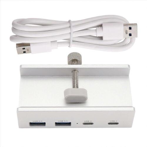 USB 3.0 Hub Aluminum Clip-on TypeC Hub Desktop Splitter compatible for Laptops 1