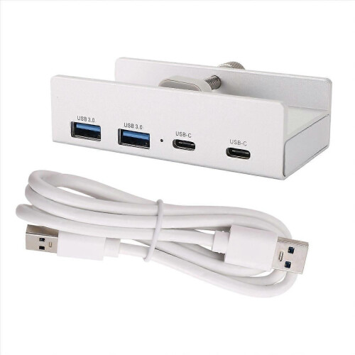 USB 3.0 Hub Aluminum Clip-on TypeC Hub Desktop Splitter compatible for Laptops 2