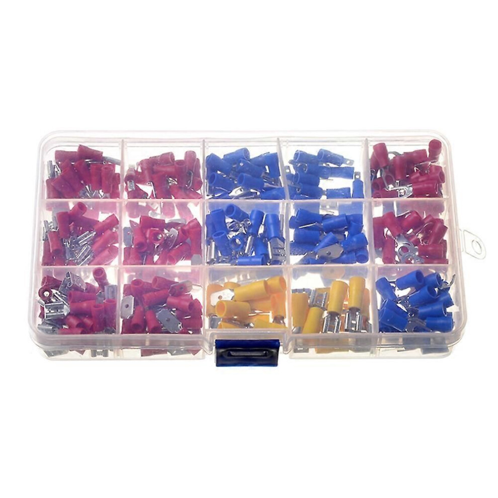 280Pcs Assorted Insulated Electrical Connectors Wire Terminals Crimp With Storage Box Portable 9409192762283