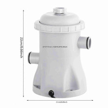 330 GPH Swimming Pool Filter Pump, Electric Water Pump for Paddling Pool with 2 Filter Cartridges, Above Ground Pool Pumps for Small Pool