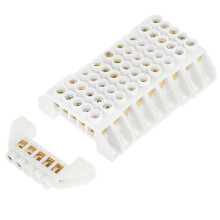 10 Pcs Brass 5 Hole Electrical Distribution Terminal Block Connectors