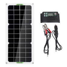 Pannello solare da 30 W per auto, furgoni, barche, roulotte, camper, caricabatterie portatile a mantenimento