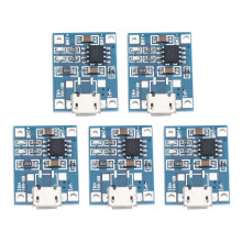 Φορτιστής μπαταρίας λιθίου 5X Micro-USB 1A Li-Ion 18650, συμβατή με φόρτιση, πλακέτα μονάδας