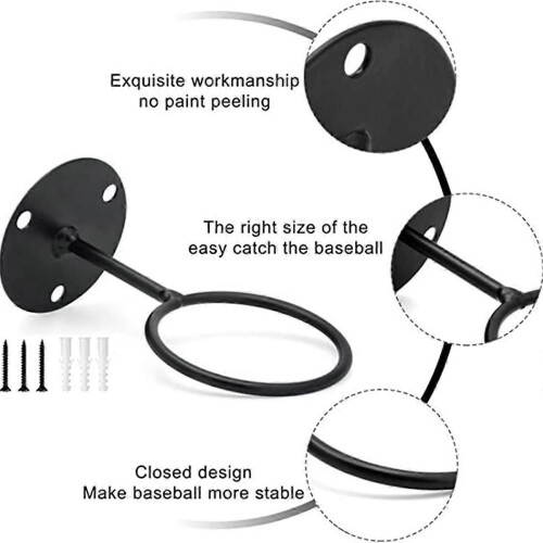 Baseball Bat Storage Shelf Display Holder Wall Mounted Space Saving 1