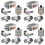 20pcs Power Function Motorized Building Blocks Power Kit 8 Medium Motors,4 Battery Box,4 IR Remote C 1