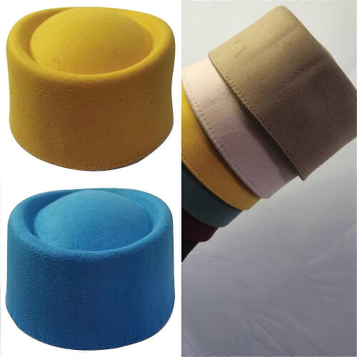 Κομψό κίτρινο καπέλο Homburg Fedora για άνδρες και γυναίκες - Western S 1