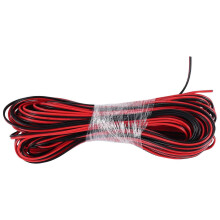 22 Gauge 15m Red Black Zip Wire AWG Cable Power Ground Stranded Copper Car