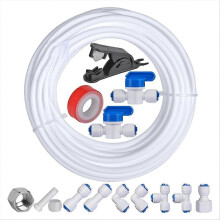 32.8ft Refrigerator Water Line Kit ,1/4inch OD Water Line Kit for Fridge Icemaker Reverse Osmosis System Water Filter