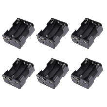 6X Double Side Spring 6 x 1.5 V AA Battery Holder Case Box Black