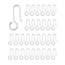 120 Pcs Metal Curtain Track Hooks S Shaped Small Curtain Hooks Steel Drape Wire Hooks for Ceiling Cu