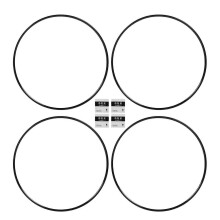 4pcs 19 inch Car Wheel Rim Protector Strips Scratch Resistant Stylish Adhesive Black
