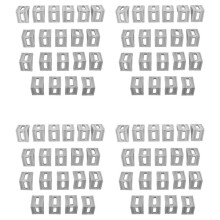 80Pcs 4040 Aluminum Corner Brackets Corner Fitting Angle 40 x 35 Connector Fastener for 4040 Industrial Aluminum Profile
