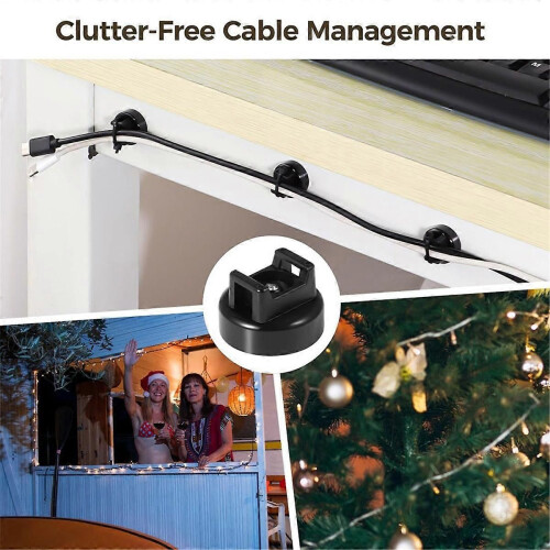 15pcs Magnetic Cable Zip Tie Base, Wire Cable Holder, Cable Ties Mount Wire Clips for Cable Wire Hol 1