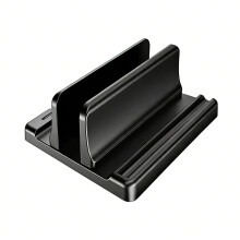 Vertical Laptop Stand Holder Adjustable-Black Single Opening
