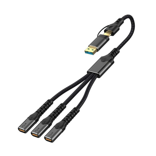 Câble séparateur de convertisseur USB Type C à-usb vers 3 typec