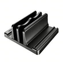 Vertical Laptop Stand Adjustable-Black Doublesided Opening