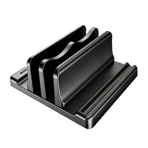Vertical Laptop Stand Adjustable-Black Doublesided Opening