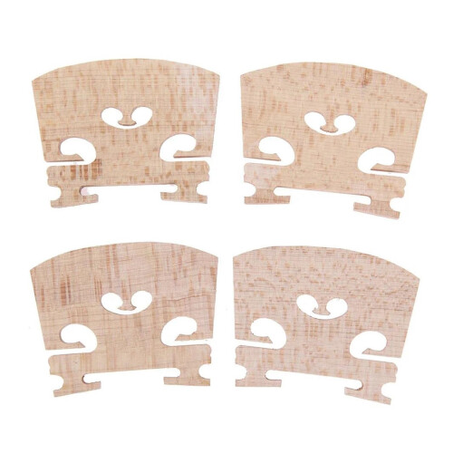 1/4 Maple Violin Bridge Set 4 Pack for Student Violins, Precise String Alignment and Clear Tone Transfer 1