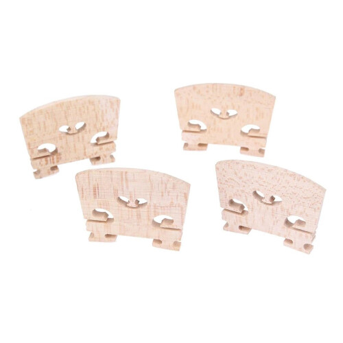 1/4 Maple Violin Bridge Set 4 Pack for Student Violins, Precise String Alignment and Clear Tone Transfer 2