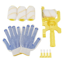 11Pcs Paint Roller Brush Set Multifunctional Hand-Held Clean-Cut Paint Edger Roller Brush Portable Home Improvement Tool