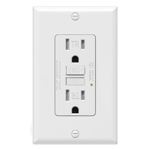 GFCI Outlet 15 Amp, Self-Test GFI Electrical Outlet, Tamper GFCI ...