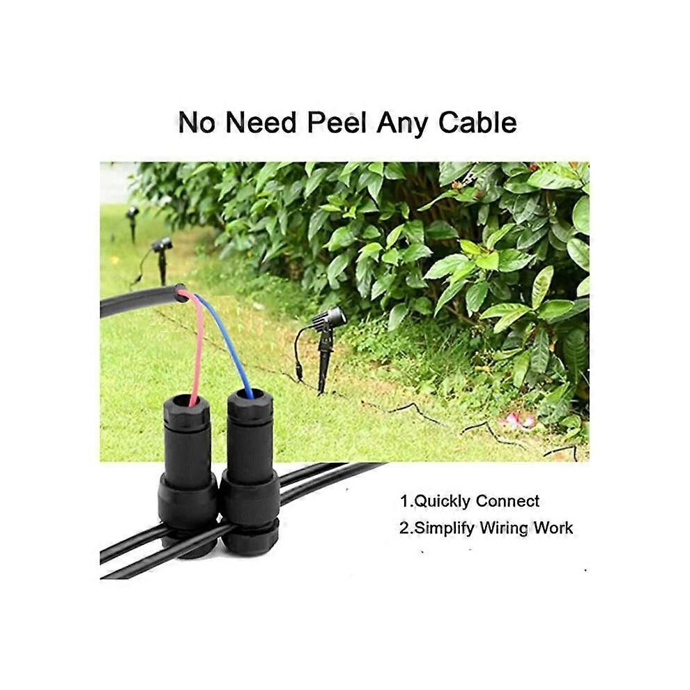20 Pcs Low Voltage Wire Tap Connectors Waterproof 12-20 Gauge For Path Lights, Spotlights, Flood Lights, Ground Lights 9409192762634