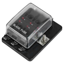 Scatola portafusibili a lama a 6 vie compatibile con fusibili a lama ATC/ATO per autoveicoli 100 Amp