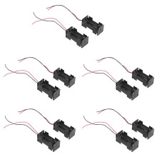 10 τεμάχια μαύρη θήκη μπαταριών 2 στρώσεων 4 x 1.5V AAA με καλώδια