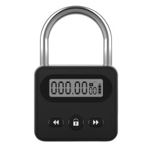 Timer Padlock LCD Display Backlight 999 Hours Max Timing Super Long Standby Anti-Addiction Electronic Backpack Lock A