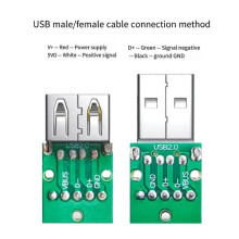 USB2.0 Solderless Adapter Metal Case USB 2.0 Terminal Block Data Connector USB Screw Terminal Board