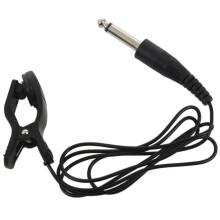 Micrófono de contacto piezoeléctrico con pinza para guitarra acústica negra