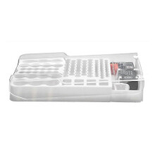 Battery Capacity Test Instrument Battery Strength Indication Organizer Multifunctional Battery Organizer,White