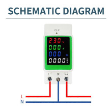 AC80-270V 110V 220V 100A Τάση Ρεύμα KWH Ηλεκτρική Ενέργεια Παρακολο