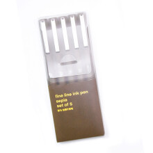 5/7 Stück wasserdichter feiner Liner-Stift-Braun