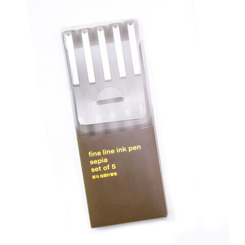 5/7 Stück wasserdichter feiner Liner-Stift-Braun