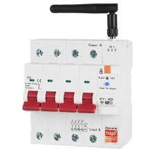 Interruptor automático Tuya Smart WiFi 4P MCB 63A RS485 con temporizador para medidor prepago, protector