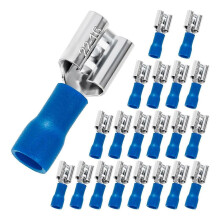 20PCS 1/4In Female Spade Connectors,Insulated Spade Wire Connector Combo Kit,Female Electrical Crim