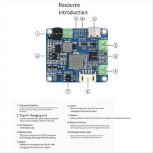 Solar Power Manager Module+Battery Case MPPT Supports 6V-24V